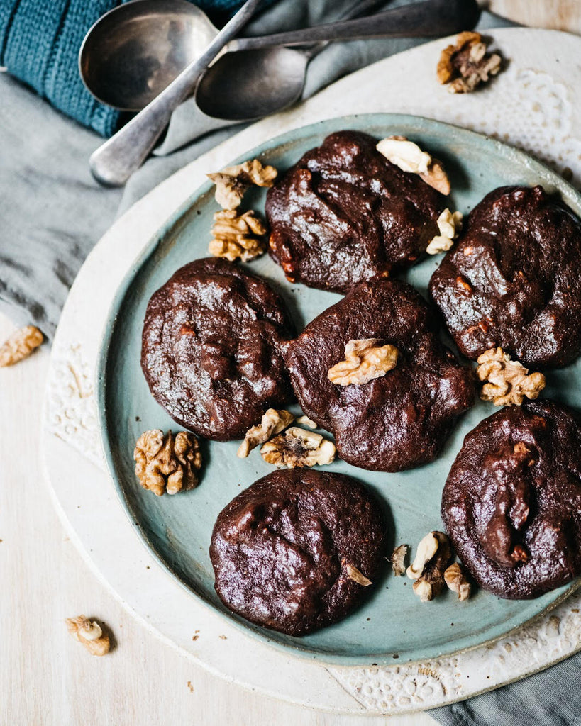 Chewy Choc-Beetroot and Walnut Cookies Bianca Family of Vegans Naked Paleo Mylk Infusion Recipe