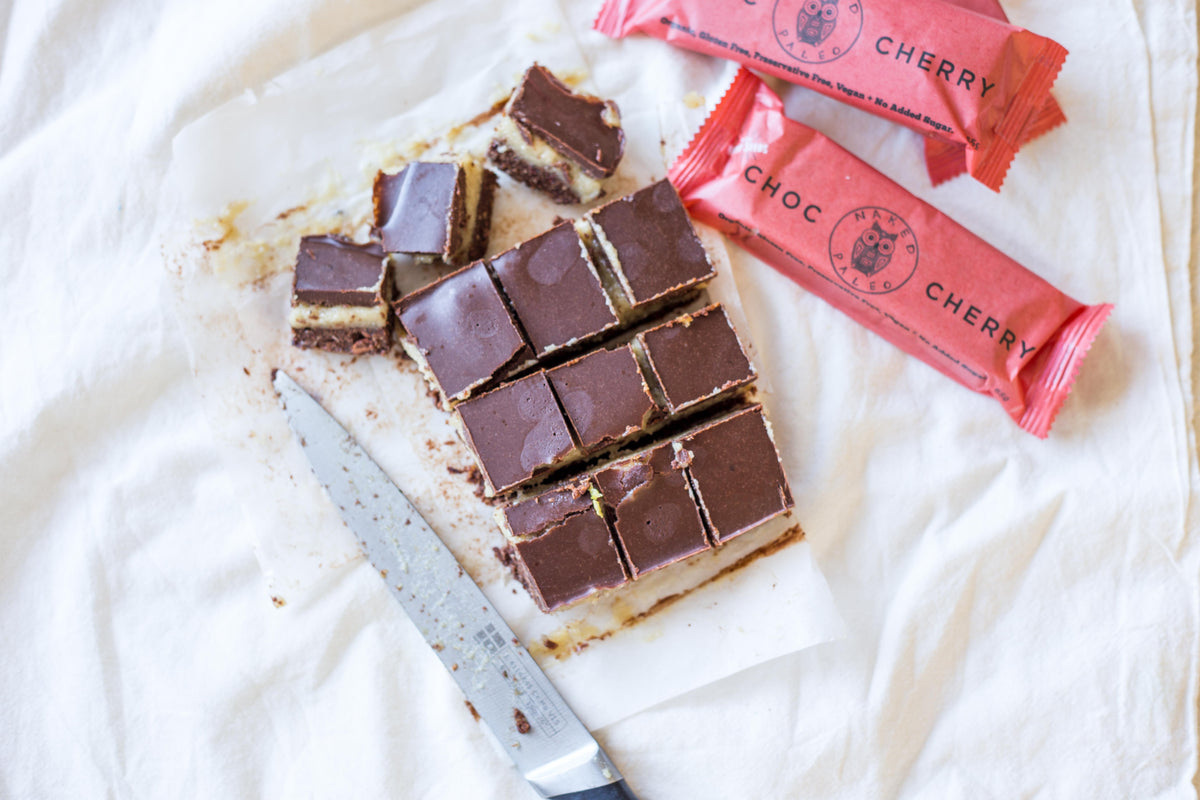 Choc Cherry Caramel Slice