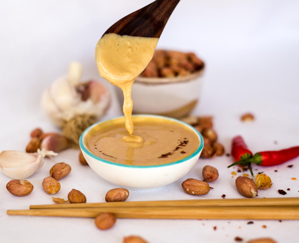 Tangy Peanut Sauce Satay Recipe Naked Paleo Blog Healthy Bars and Mylk Infusion Latte Powders
