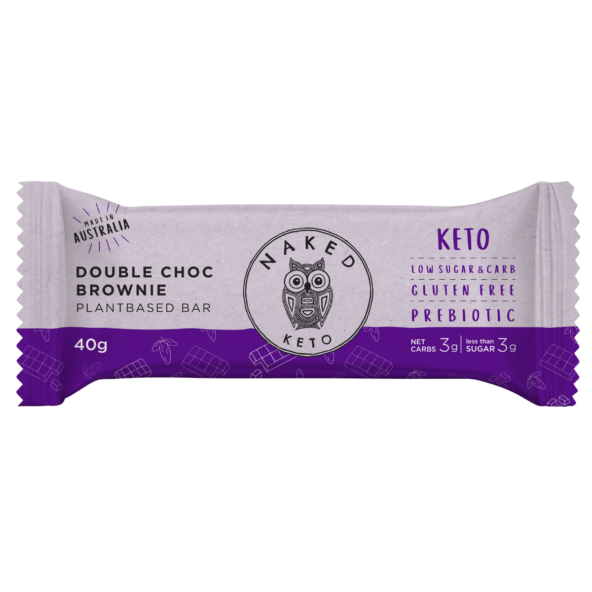 Double Choc Brownie Snack Keto Bar (Box of 15 x 40g)