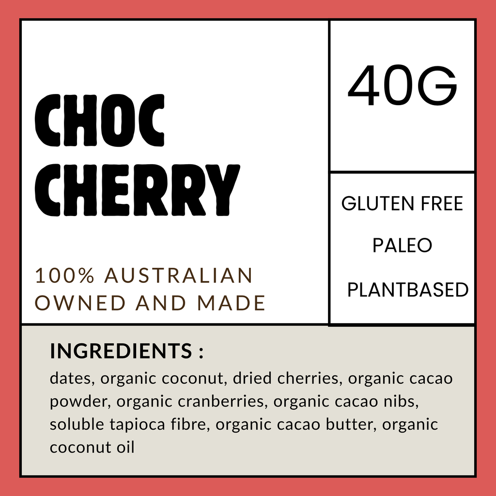 Choc Cherry Paleo Snack Bar (Box of 15 x 40g)