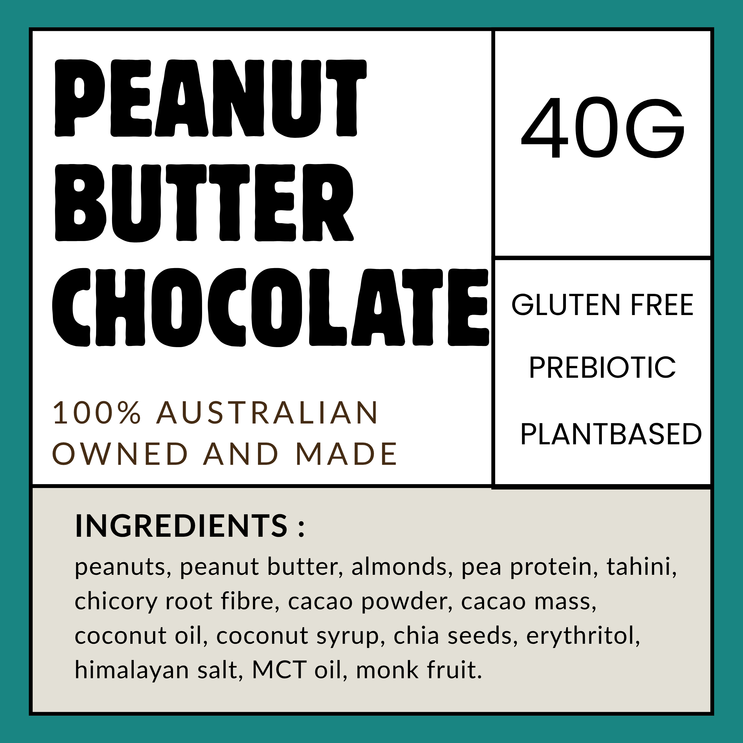 Peanut Butter Chocolate Snack Keto Bar (Box of 15 x 40g)
